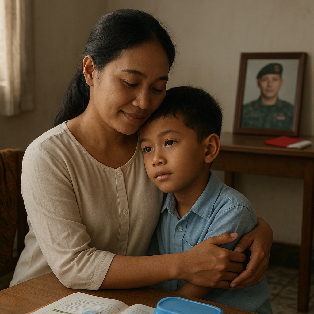 Ibu Tiri Jadi Ibu Asuh: Perjuangan Merawat Anak Prajurit TNI yang Ditinggal Ibu Kandung