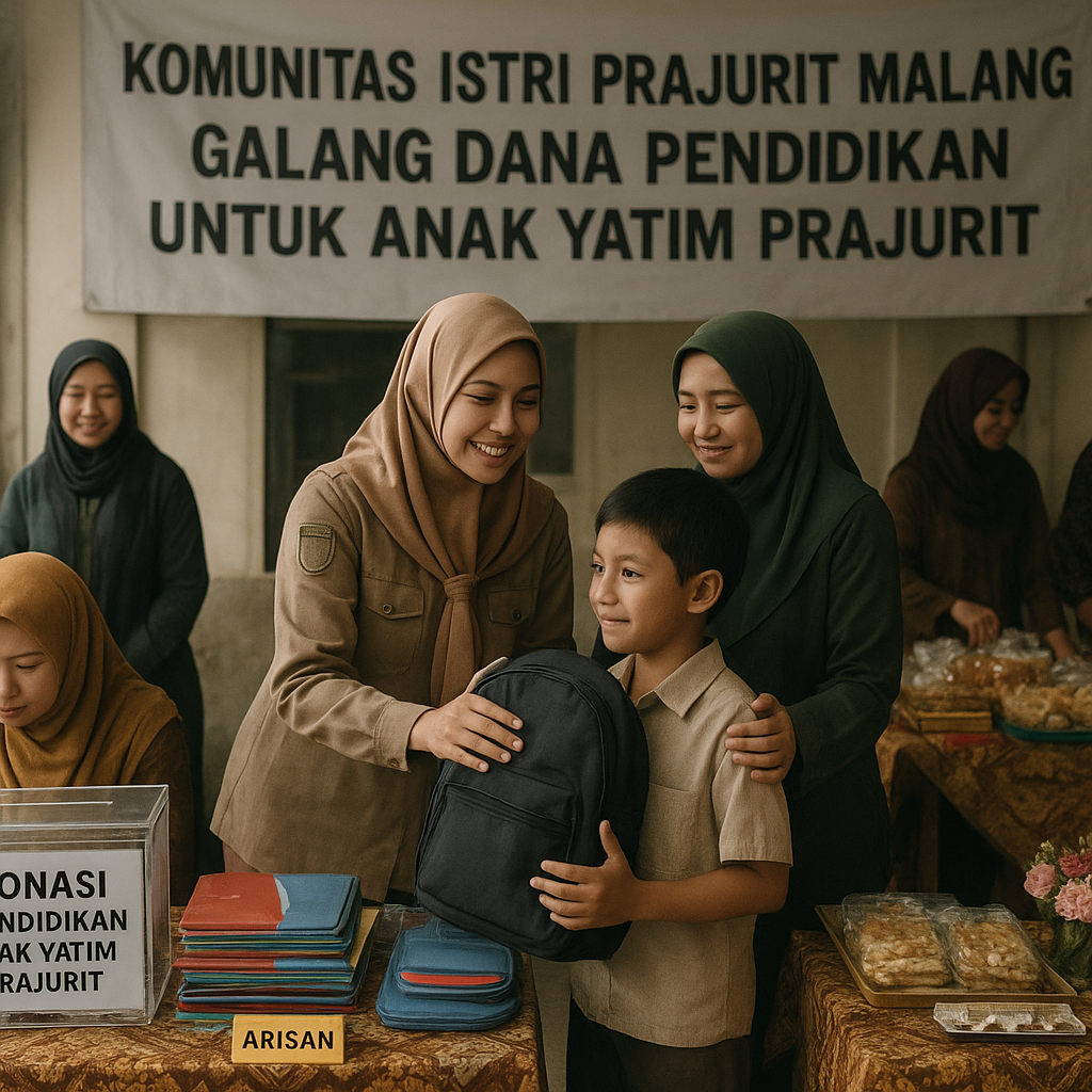 Komunitas Istri Prajurit di Malang Galang Dana Pendidikan untuk Anak Yatim Prajurit