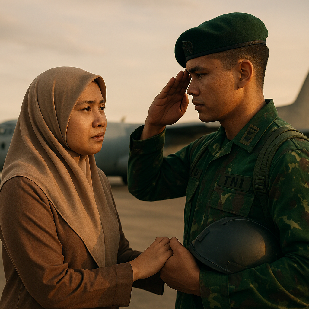 Keikhlasan Istri Prajurit TNI Lepas Suami Bertugas ke Lebanon di Tengah Meningkatnya Ketegangan