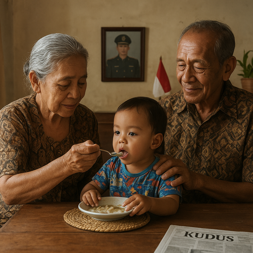 Kakek dan Nenek yang Merawat Cucu karena Orang Tuanya Prajurit TNI Bertugas Bersama