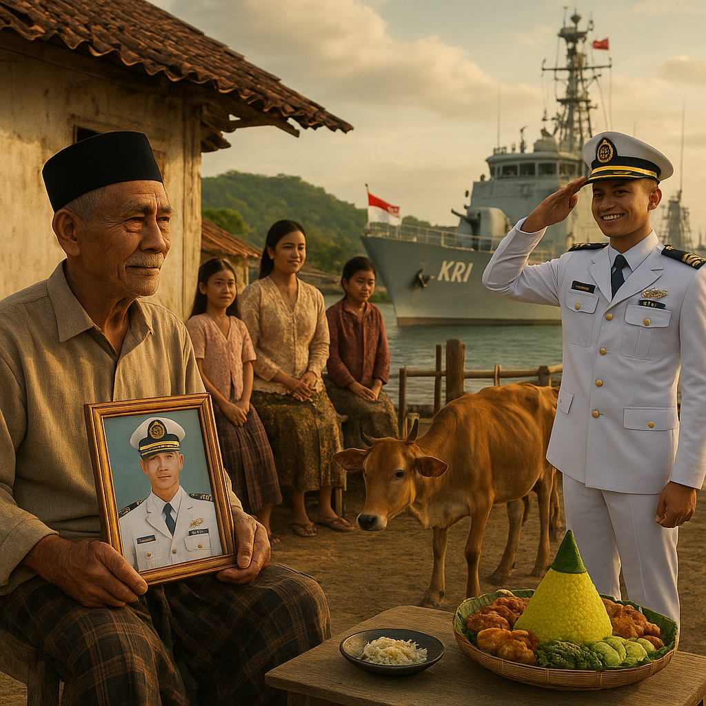 Kakek 75 Tahun Rela Jual Ternak untuk Biayai Cucu Masuk TNI AL, Kini Cucunya Jadi Komandan KRI