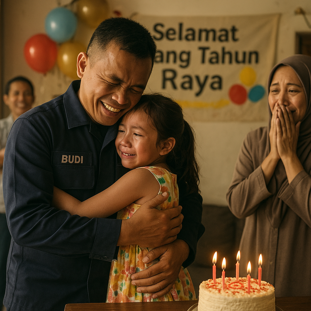 Surprise Homecoming: Prajurit TNI AL Tiba-tiba Pulang, Kejutkan Anaknya di Hari Ulang Tahun