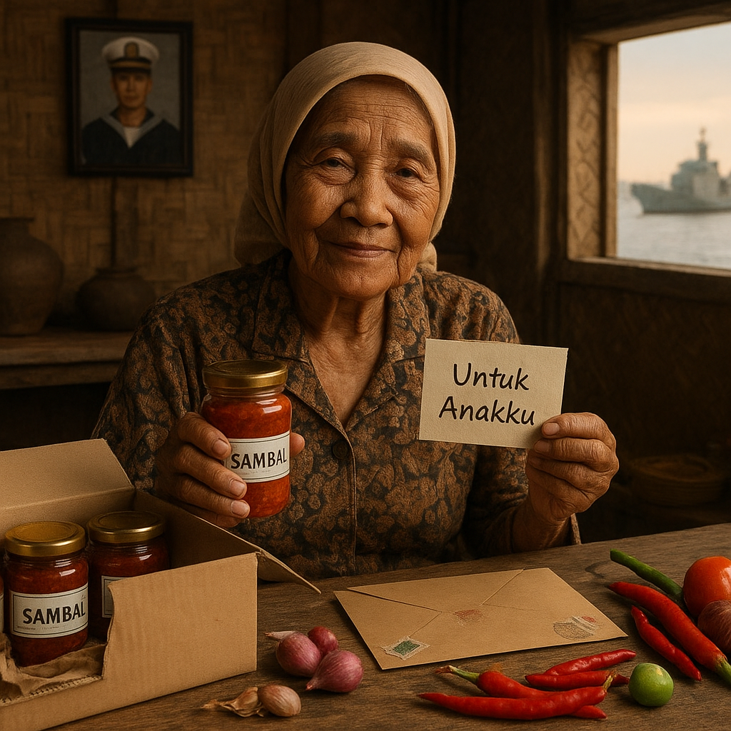 Ibu 80 Tahun di Lombok Rutin Kirim Sambal untuk Anaknya Prajurit di Kapal Perang