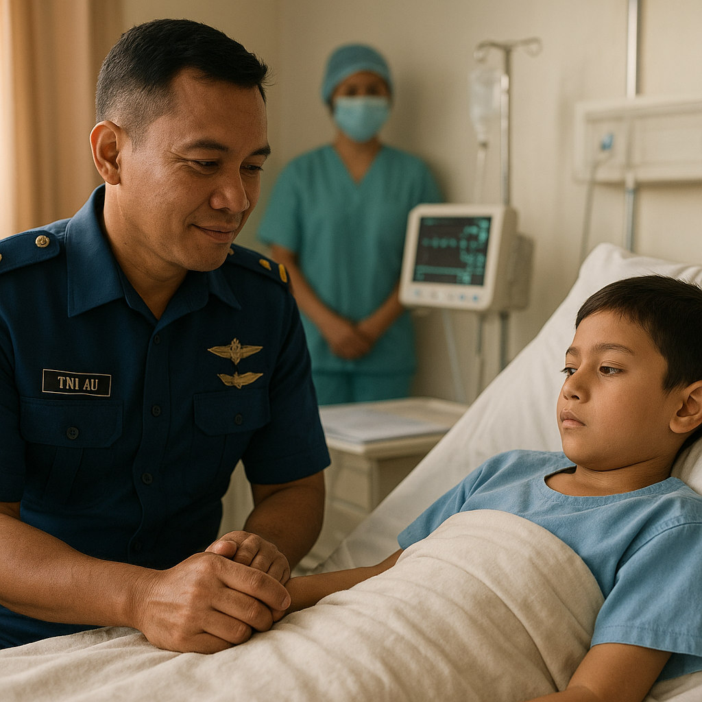 Prajurit TNI AU Jadi Donor Ginjal untuk Anaknya yang Sakit, Bukti Kasih Sayang Seorang Ayah