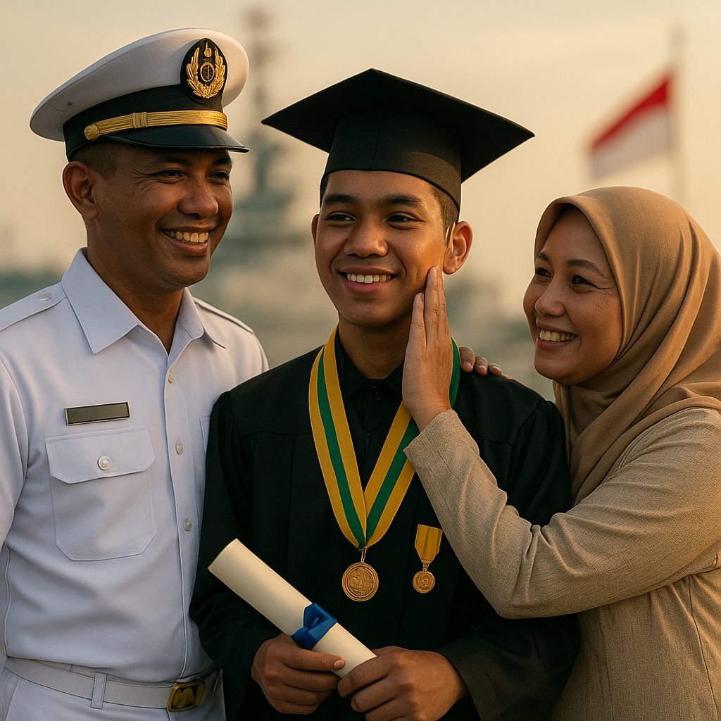 Anak Prajurit TNI AL Penderita Gangguan Pendengaran Lulus dengan Prestasi, Berkat Dukungan Tanpa Henti