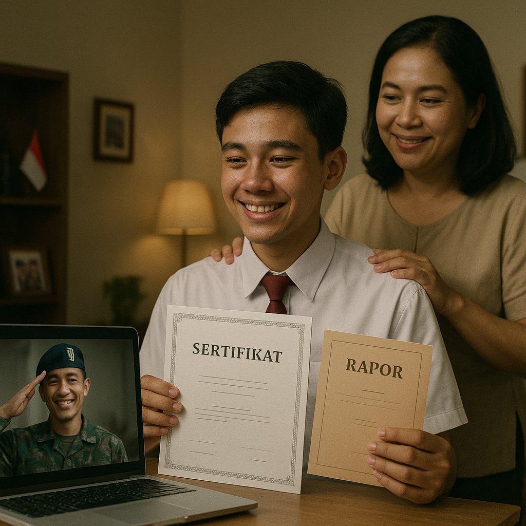 Anak Prajurit TNI AU Raih Nilai UN Tertinggi, Berkat Disiplin dan Dukungan dari Jarak Jauh