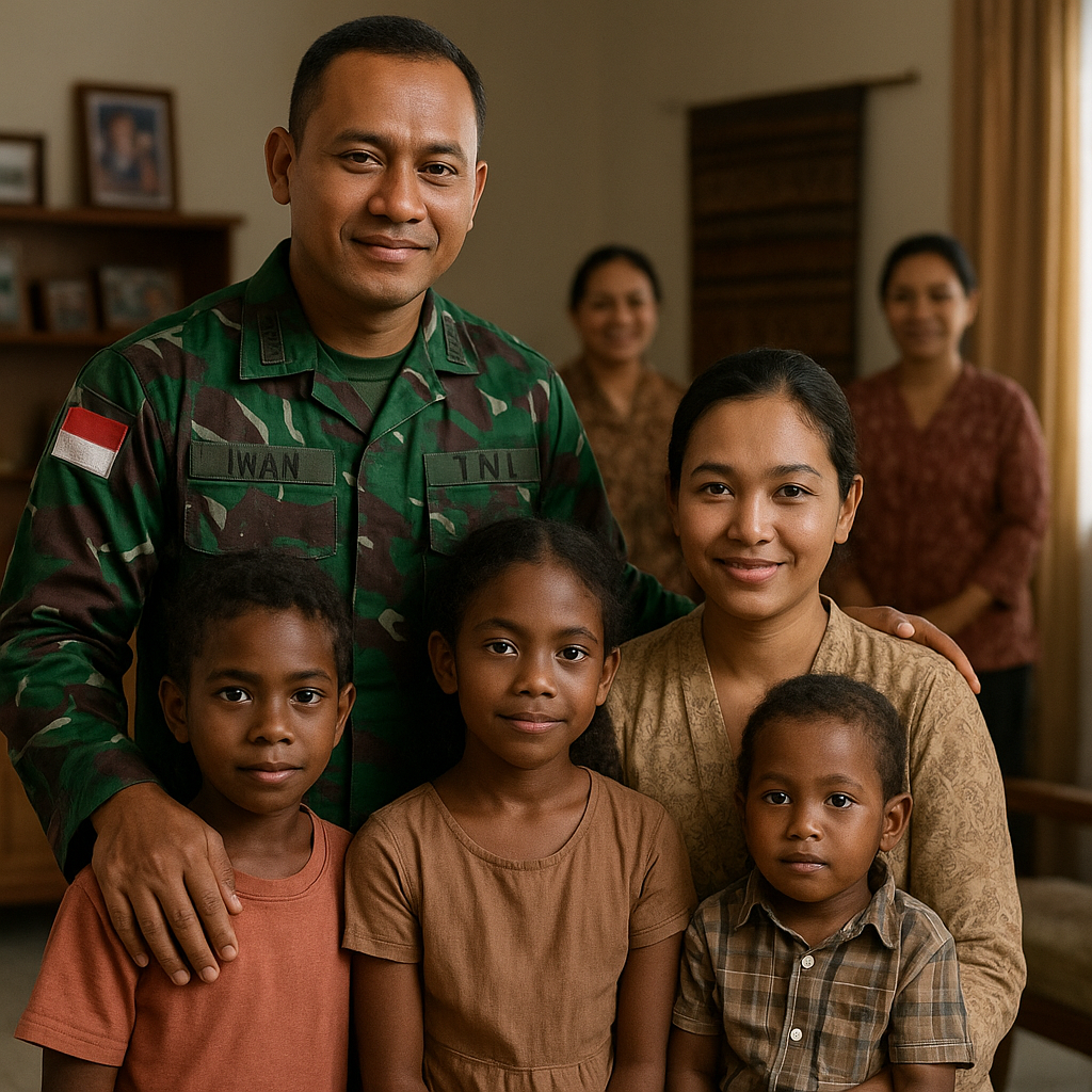 Serda TNI ini adopsi 3 anak yatim pasca konflik, sang istri: 'Mereka sekarang bagian dari kami'