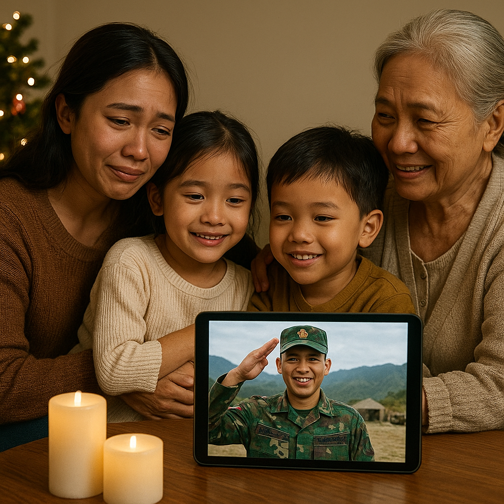Momen Haru Keluarga Prajurit TNI yang Rayakan Natal Bersama dari Jarak Jauh Lewat Video Call
