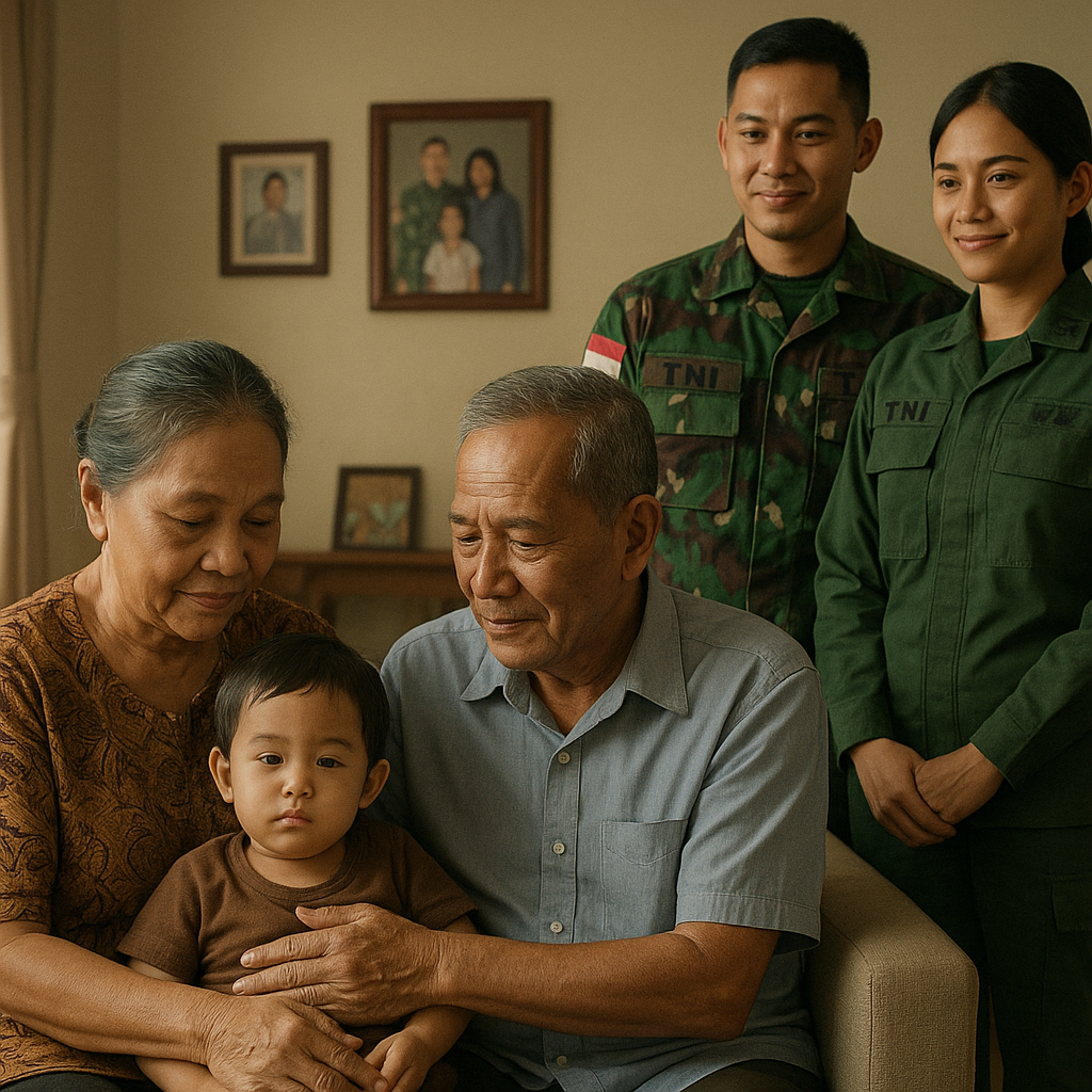 Kisah Pasangan Prajurit TNI yang Sama-sama Bertugas, Anak Dirawat Kakek-Nenek