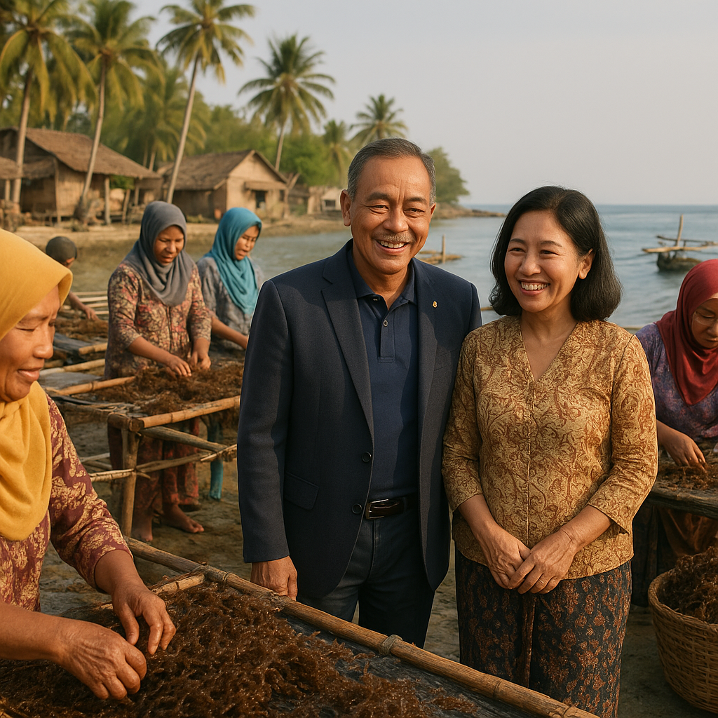 Prajurit TNI Purnawirawan dan Istri Berdayakan Ibu-Ibu Pesisir Lewat Budidaya Rumput Laut