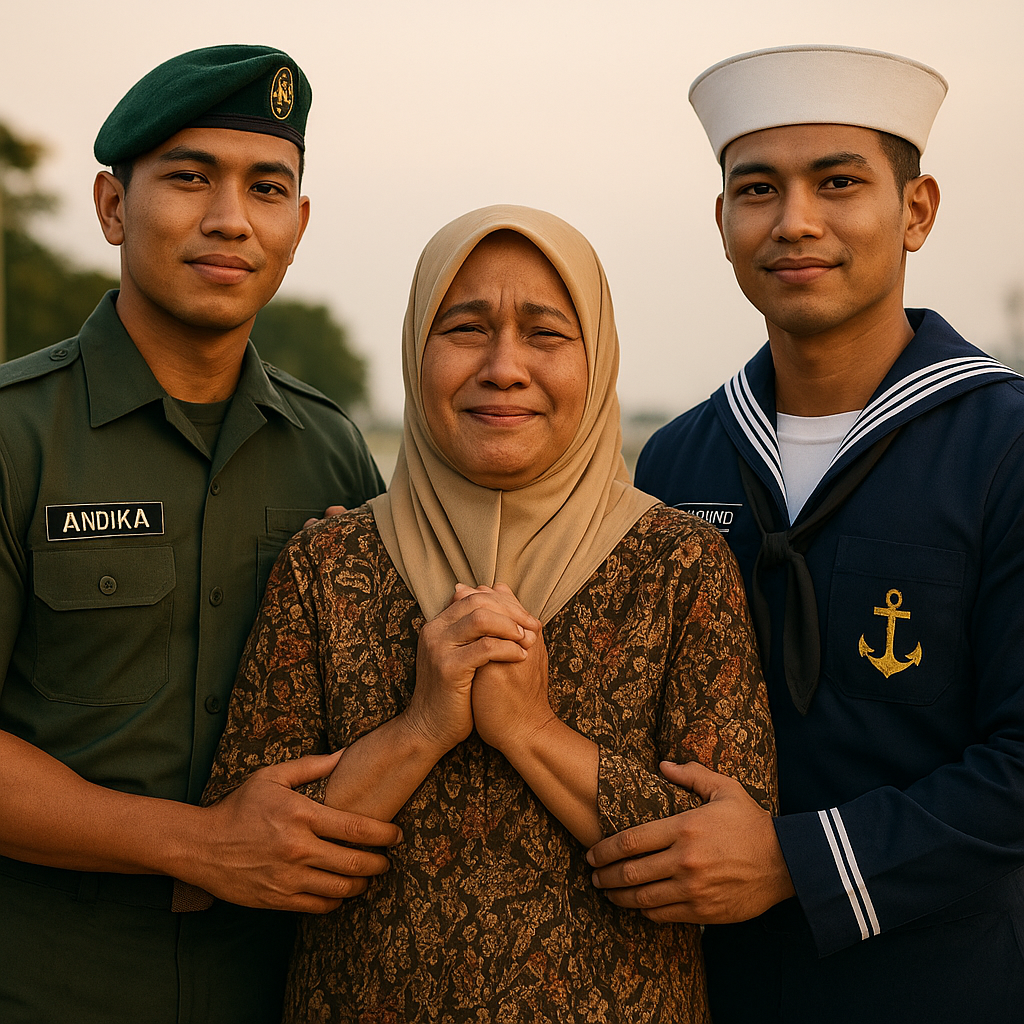 Kisah Pasangan Kembar Prajurit TNI: Satu di Darat, Satu di Laut, Ibu Selalu Doakan Keduanya