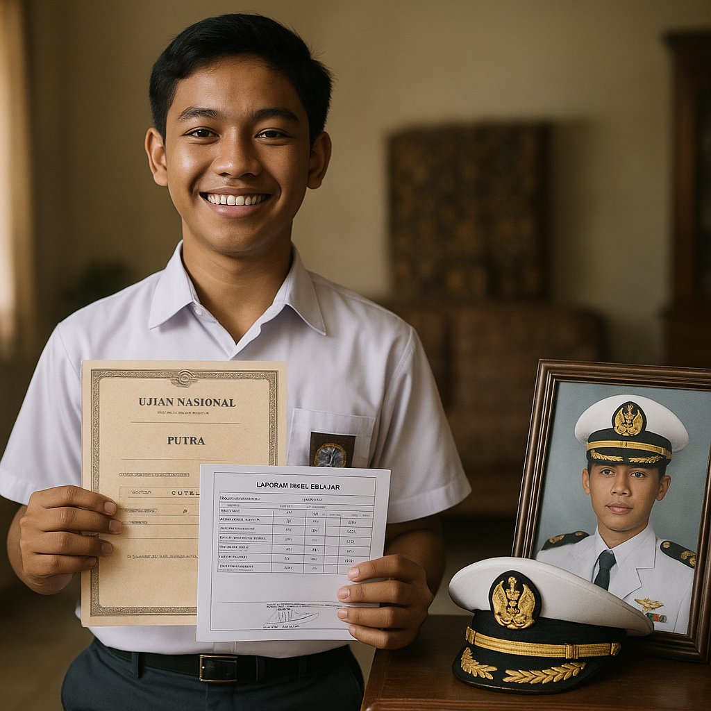 Anak Prajurit TNI AL Raih Nilai UN Tertinggi Se-Kota, Dedikasikan untuk Ayah yang Sedang Berlayar