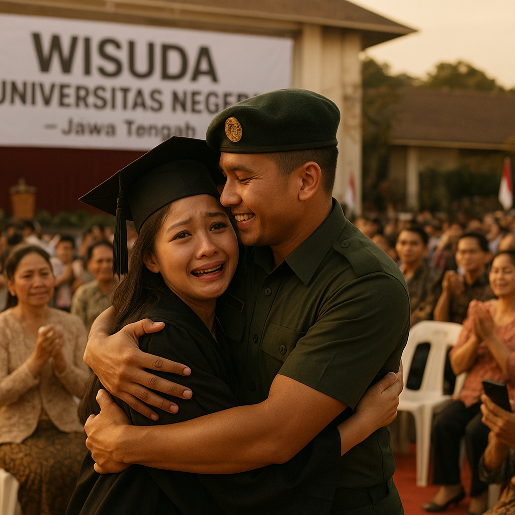 Kejutan Pulang Kampung: Prajurit TNI Muncul di Acara Wisuda Adiknya yang Tak Diduga