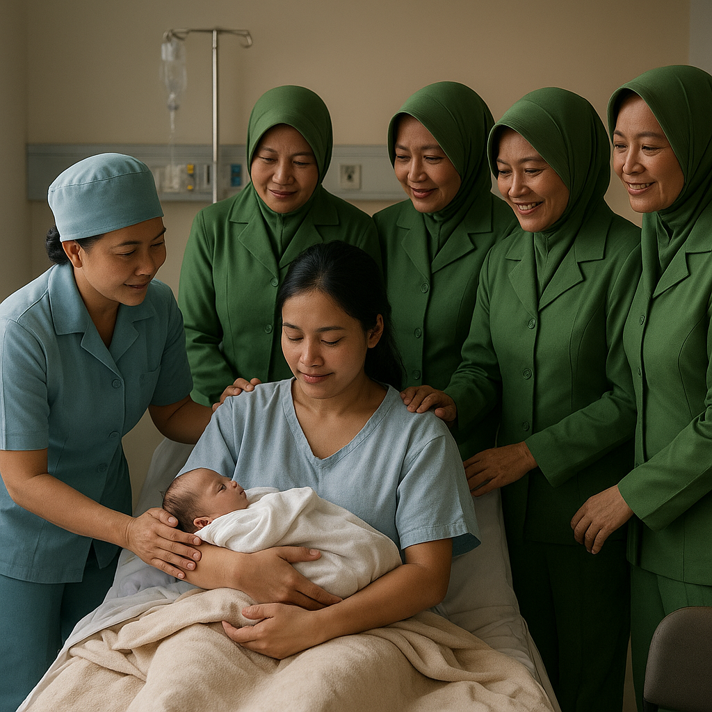Kisah Ibu Muda Prajurit yang Menjalani Persalinan Didampingi Ibu-Ibu Persit