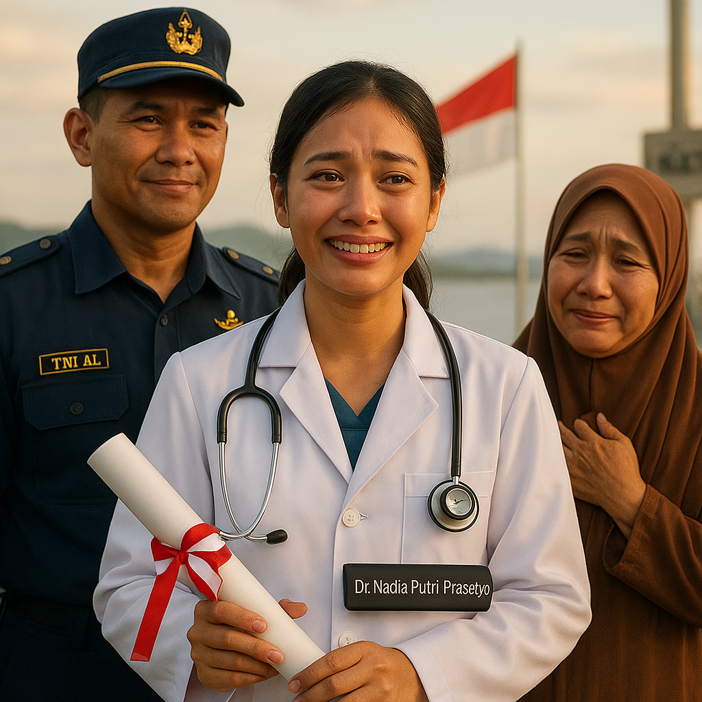 Anak Prajurit TNI AL Berhasil Jadi Dokter: Hadiah Terindah untuk Ayah di Perbatasan Natuna