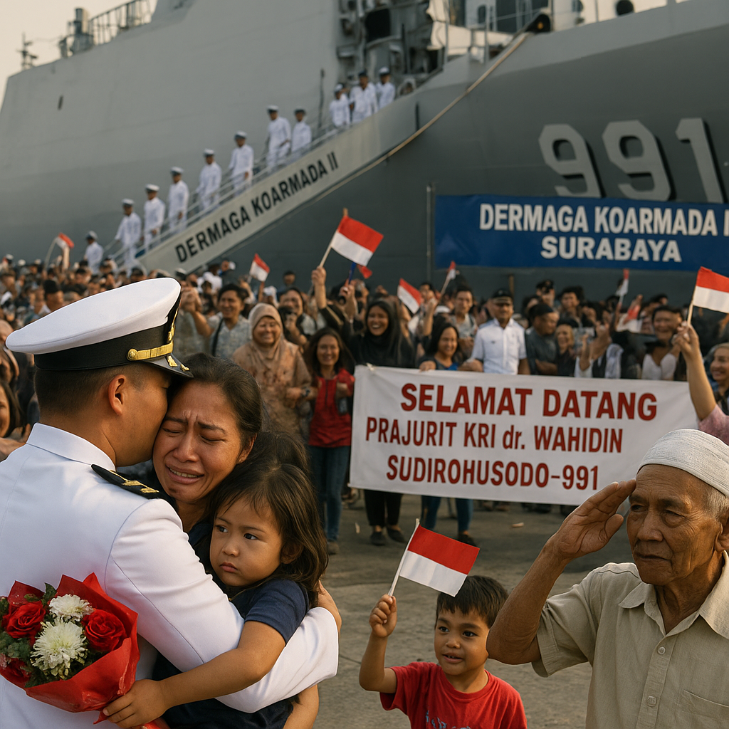 Haru di Dermaga Koarmada II: 300 Keluarga Sambut Kepulangan Prajurit KRI Usai Tugas Perdamaian Dunia