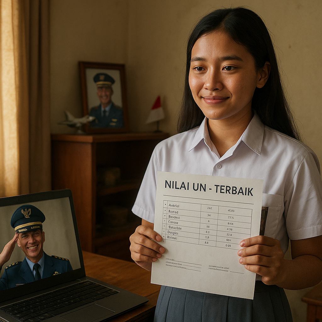 Anak Prajurit TNI AU Raih Nilai UN Tertinggi, Berkat Disiplin dan Doa Ayah yang Bertugas Jauh