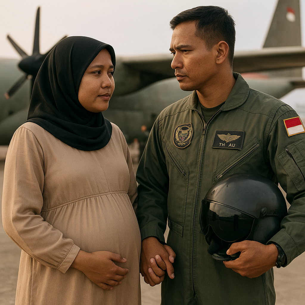 Pengorbanan Istri Pilot TNI AU: Hamil Besar Tetap Dampingi Suami Misi Kemanusiaan