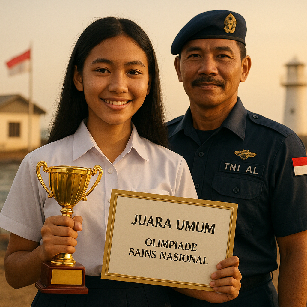 Anak Prajurit TNI AL Penjaga Pulau Terluar Raih Juara Umum Olimpiade Sains Nasional