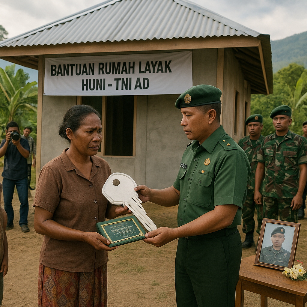 TNI AD Beri Bantuan Rumah Layak untuk Janda Prajurit Gugur di Papua