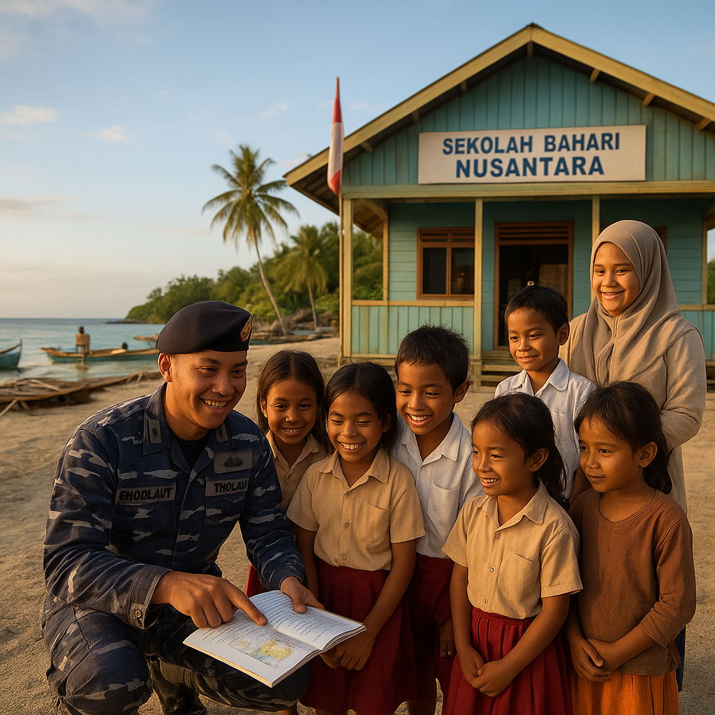 Letda Laut Riyantori Bangun Sekolah Impian di Pulau Terpencil untuk Anak Nelayan