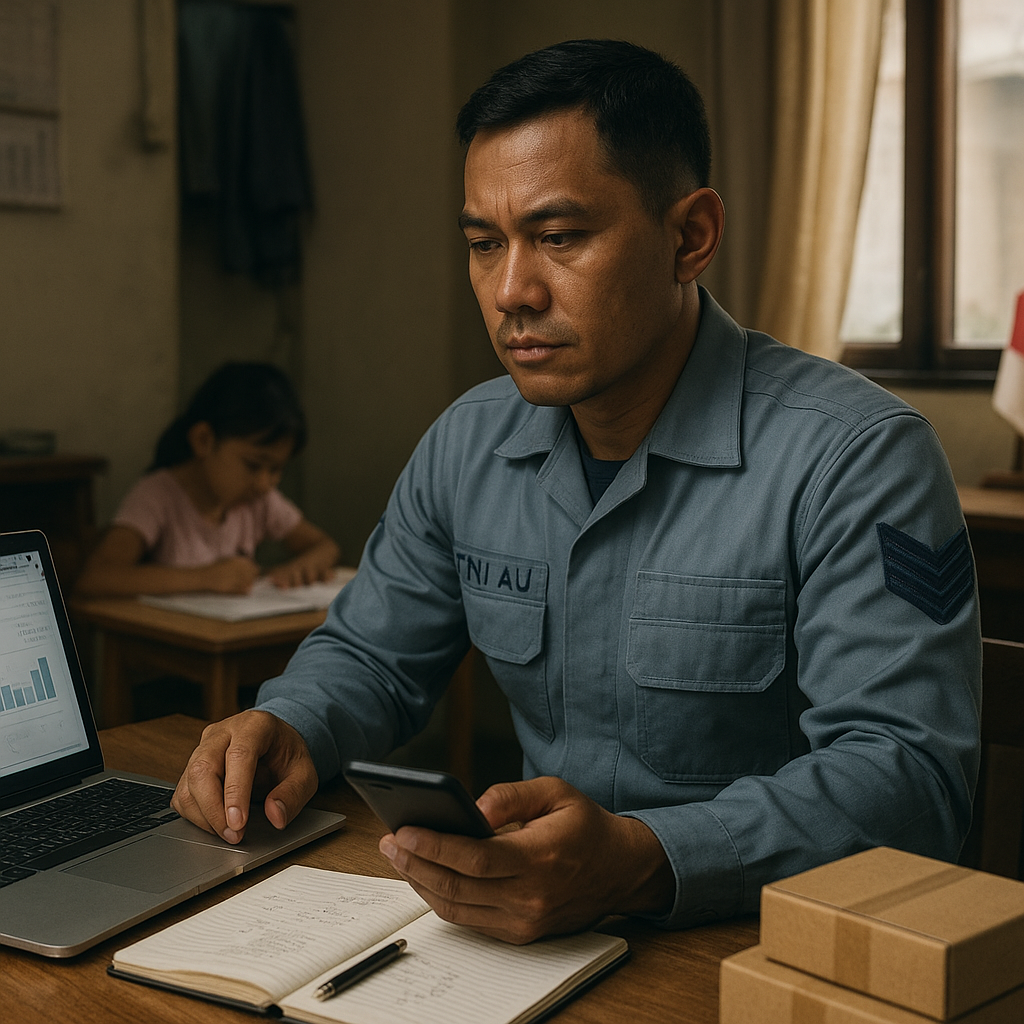 Prajurit TNI AU yang Jualan Online demi Biaya Pendidikan Anaknya