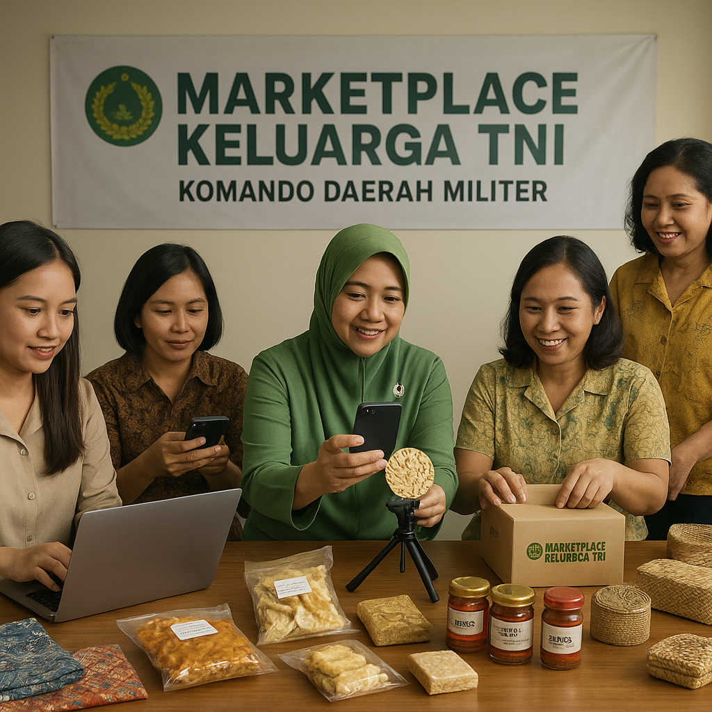 Komunitas Istri Prajurit Bantu Jualan Online Produk UMKM Keluarga TNI yang Terdampak Penugasan