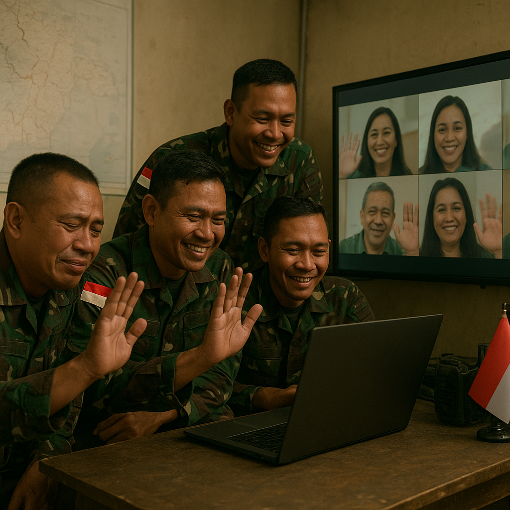 Kejutan Valentine dari Satgas di Perbatasan: Video Call Massal untuk Keluarga