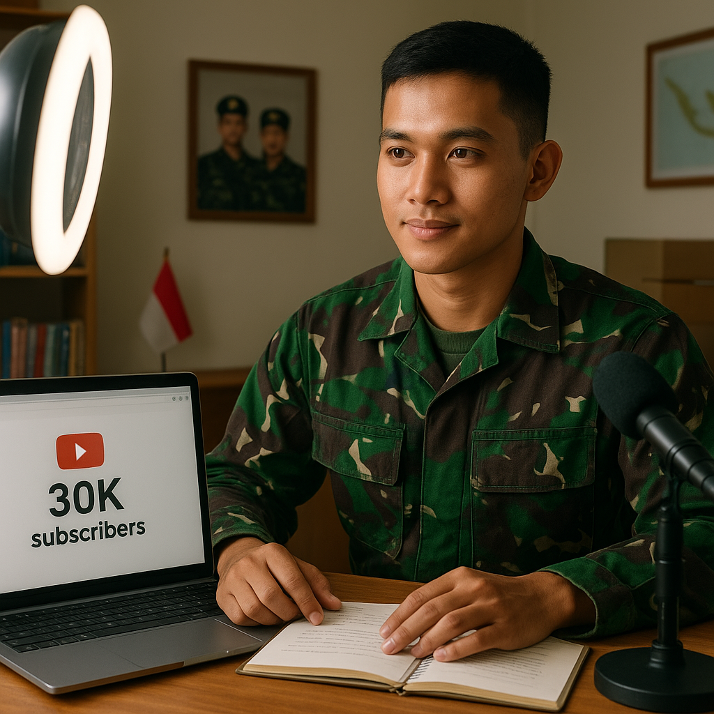 Anak Prajurit TNI yang Tumbuh Jadi Youtuber Edukasi, Dedikasikan Channel untuk Orang Tuanya