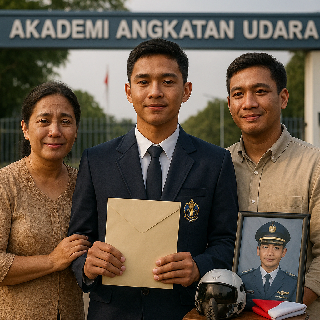 Anak Prajurit TNI AU Bikin Bangga: Putra Pilot Tempur Lolos Masuk Akademi Angkatan Udara dengan Beasiswa Penuh