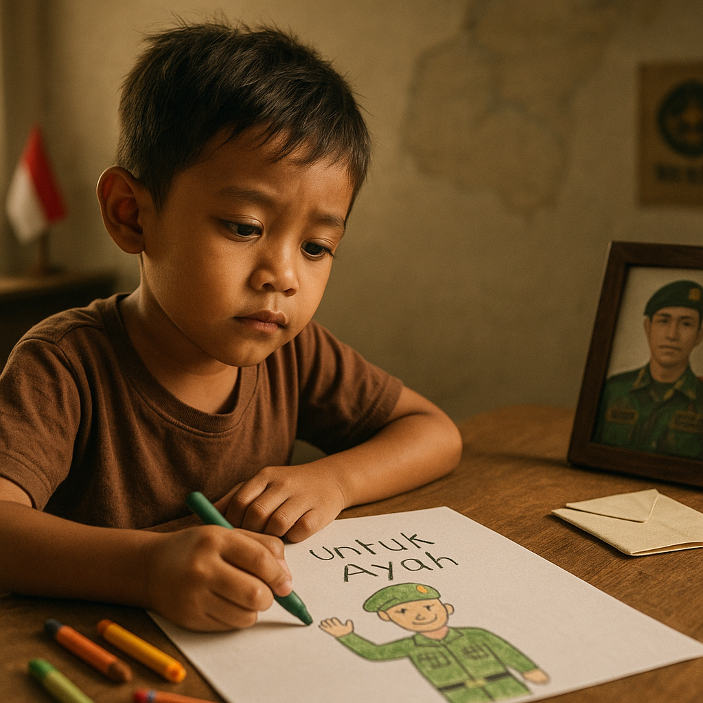 Gambar 'Ayah di Tapal Batas' Viral: Rindu Bocah 6 Tahun Sentuh Hati Panglima TNI