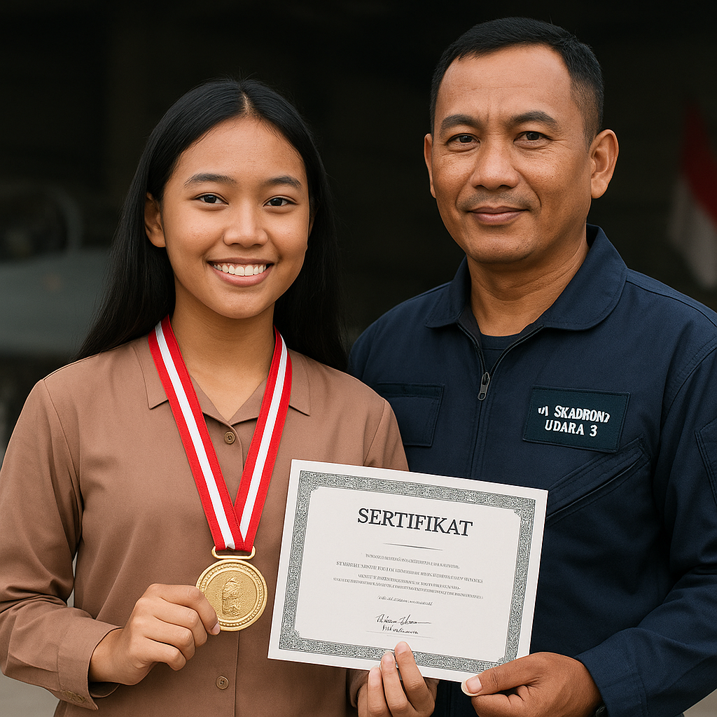 Anak Prajurit TNI AU Raih Medali Emas Olimpiade Sains, Bukti Ketangguhan Keluarga Militer