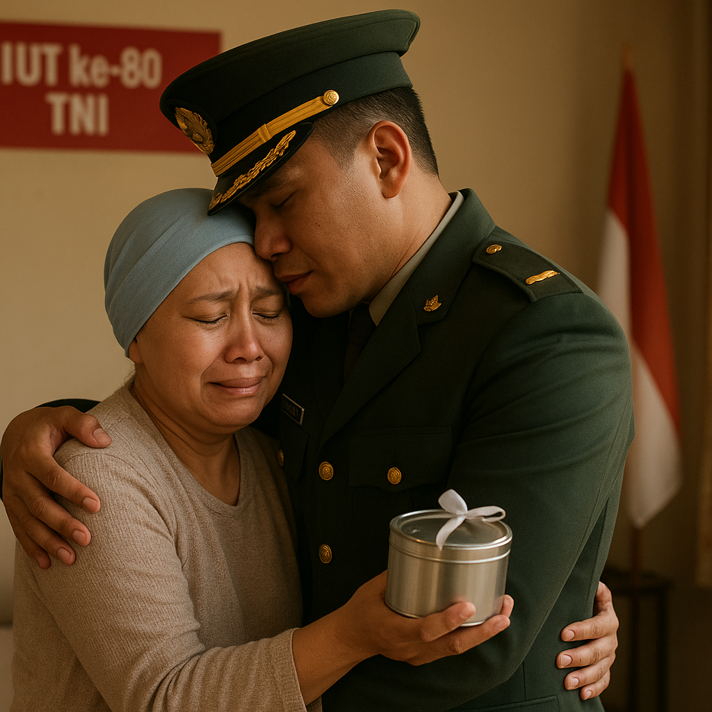 HUT TNI: Kejutan Haru Prajurit untuk Istri yang Berjuang Melawan Kanker