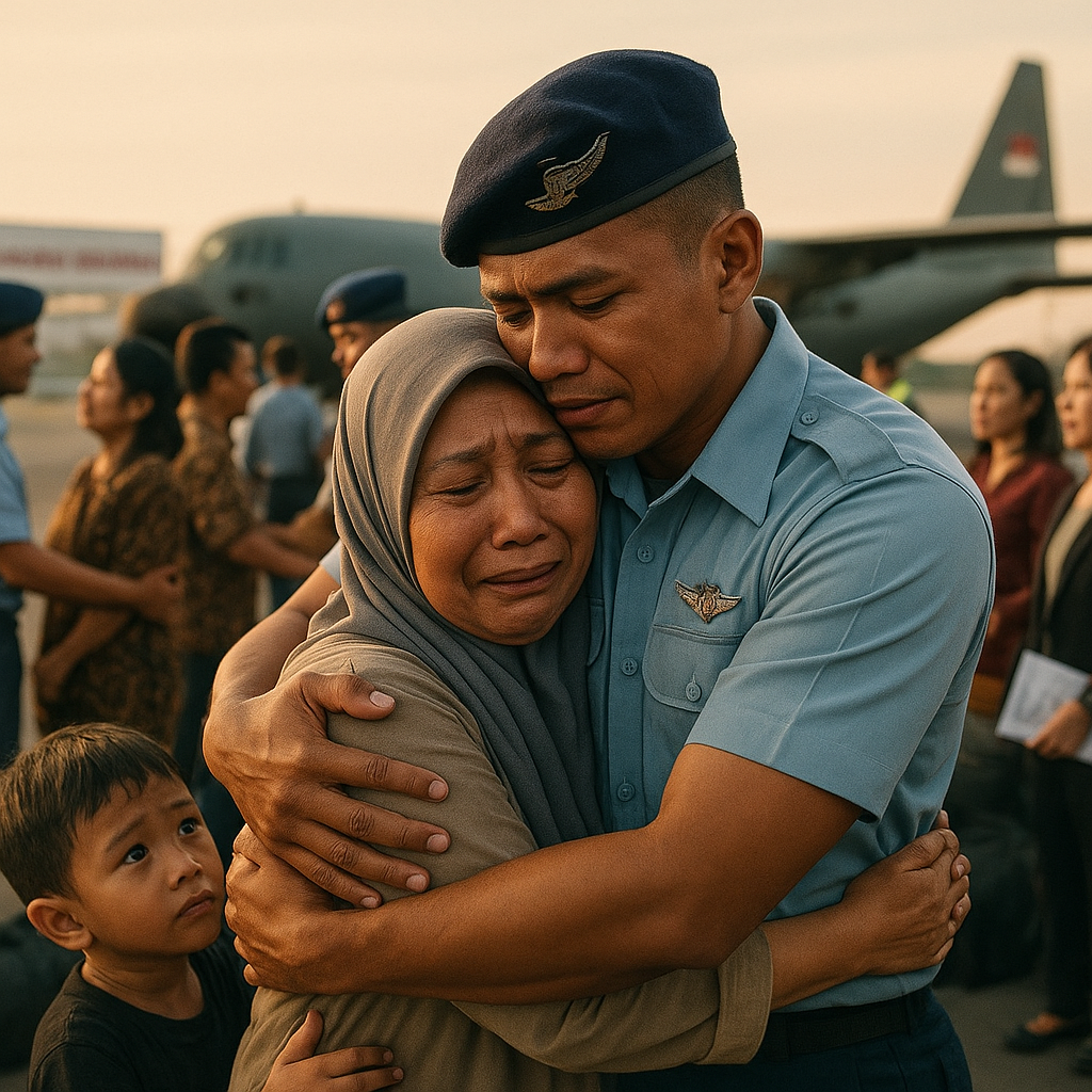 Perpisahan Mengharukan: Prajurit TNI AU Pamit Keluarga untuk Misi Perdamaian di Afrika