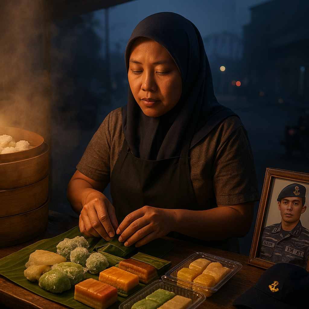 Istri Prajurit TNI AL, Penjual Kue Basah yang Jadi Tulang Punggung Keluarga