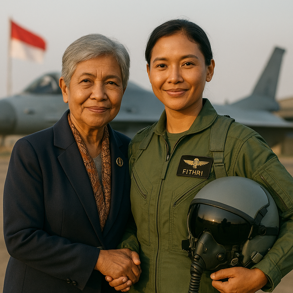Peran Serta Ibu Prajurit dalam Mendukung Karier Putrinya Jadi Penerbang Tempur