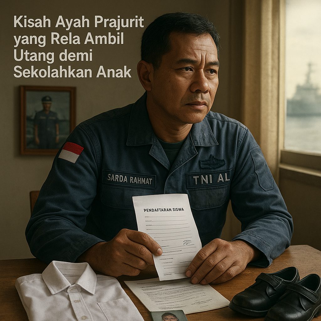 Kisah Ayah Prajurit yang Rela Ambil Utang demi Sekolahkan Anak