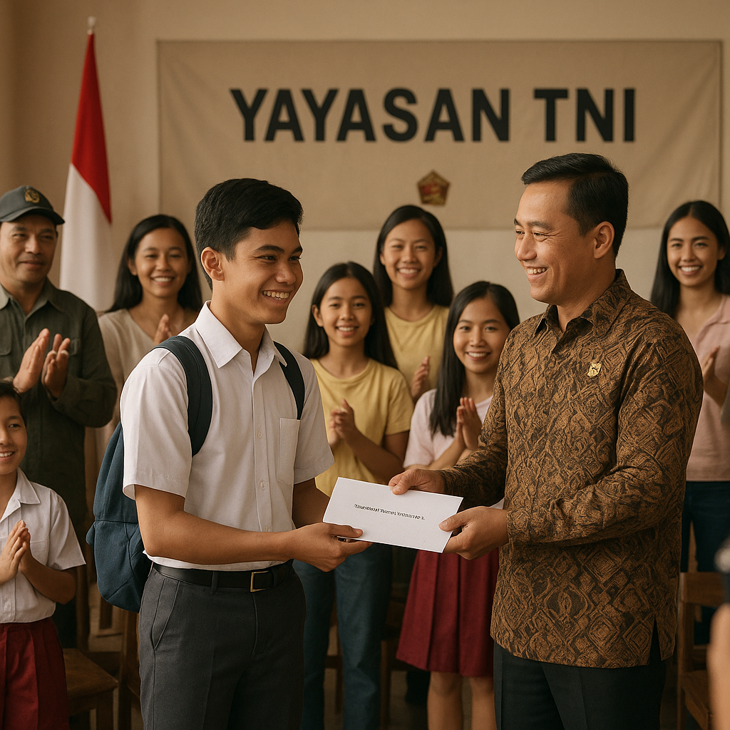 Bantuan Beasiswa Pendidikan bagi Anak Prajurit dari Yayasan TNI