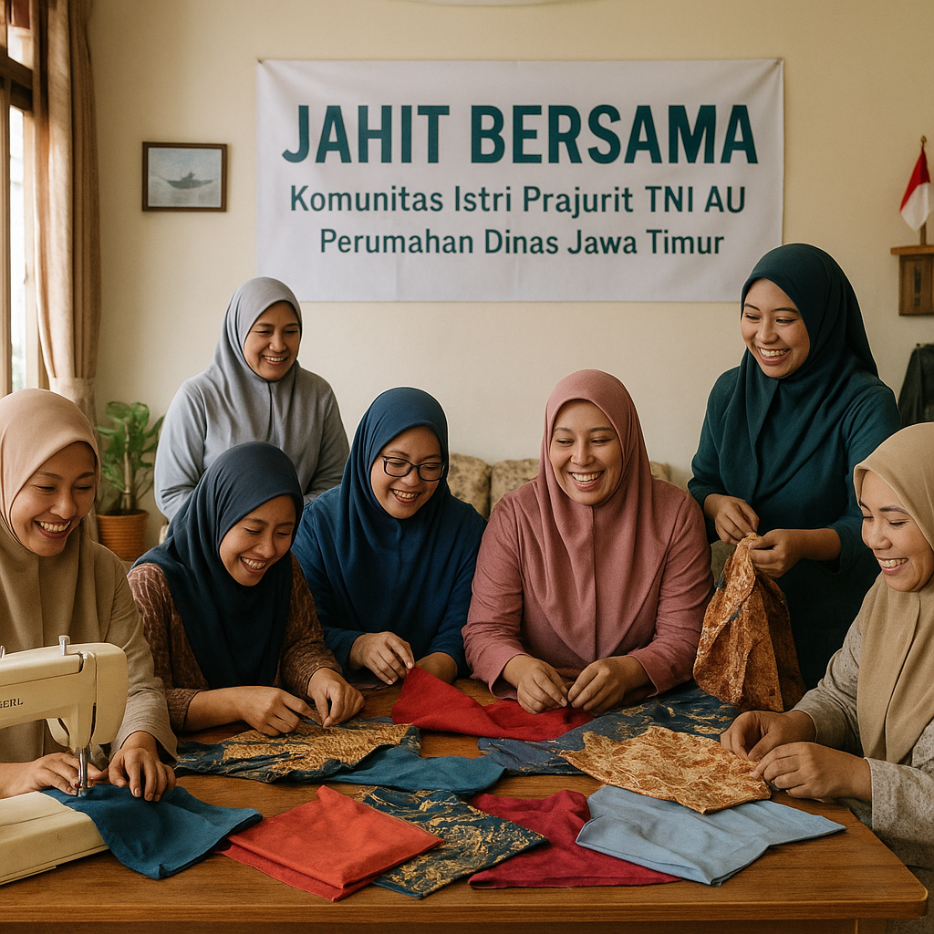 Istri Prajurit TNI AU Dirikan Komunitas Menjahit untuk Saling Menguatkan di Perumahan
