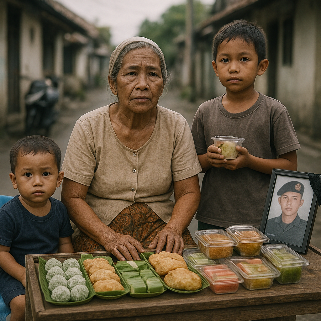Perjuangan Ibu Tunggal Anak Prajurit TNI yang Gugur, Berjualan Kue untuk Hidupi Cucu