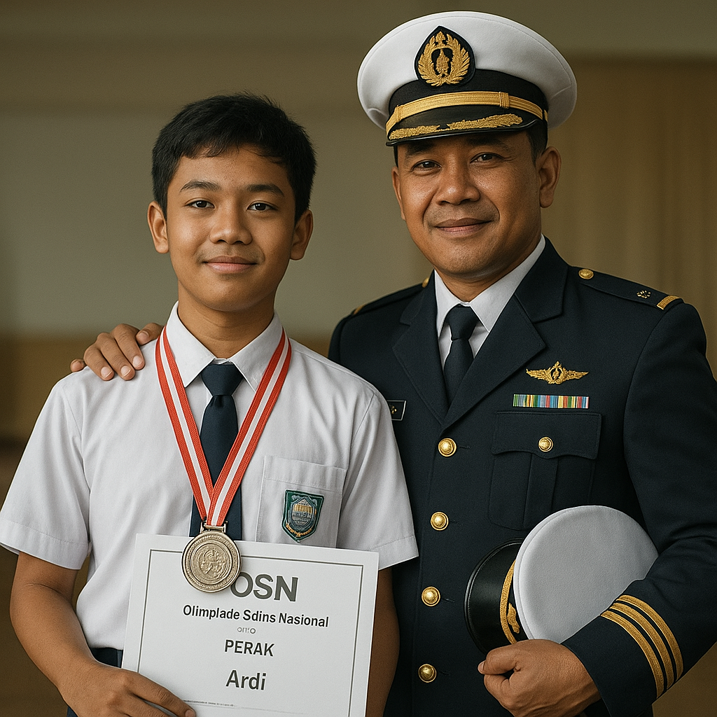 Anak Prajurit TNI AL Raih Medali Olimpiade Sains Nasional, Berkat Disiplin yang Diturunkan Ayah