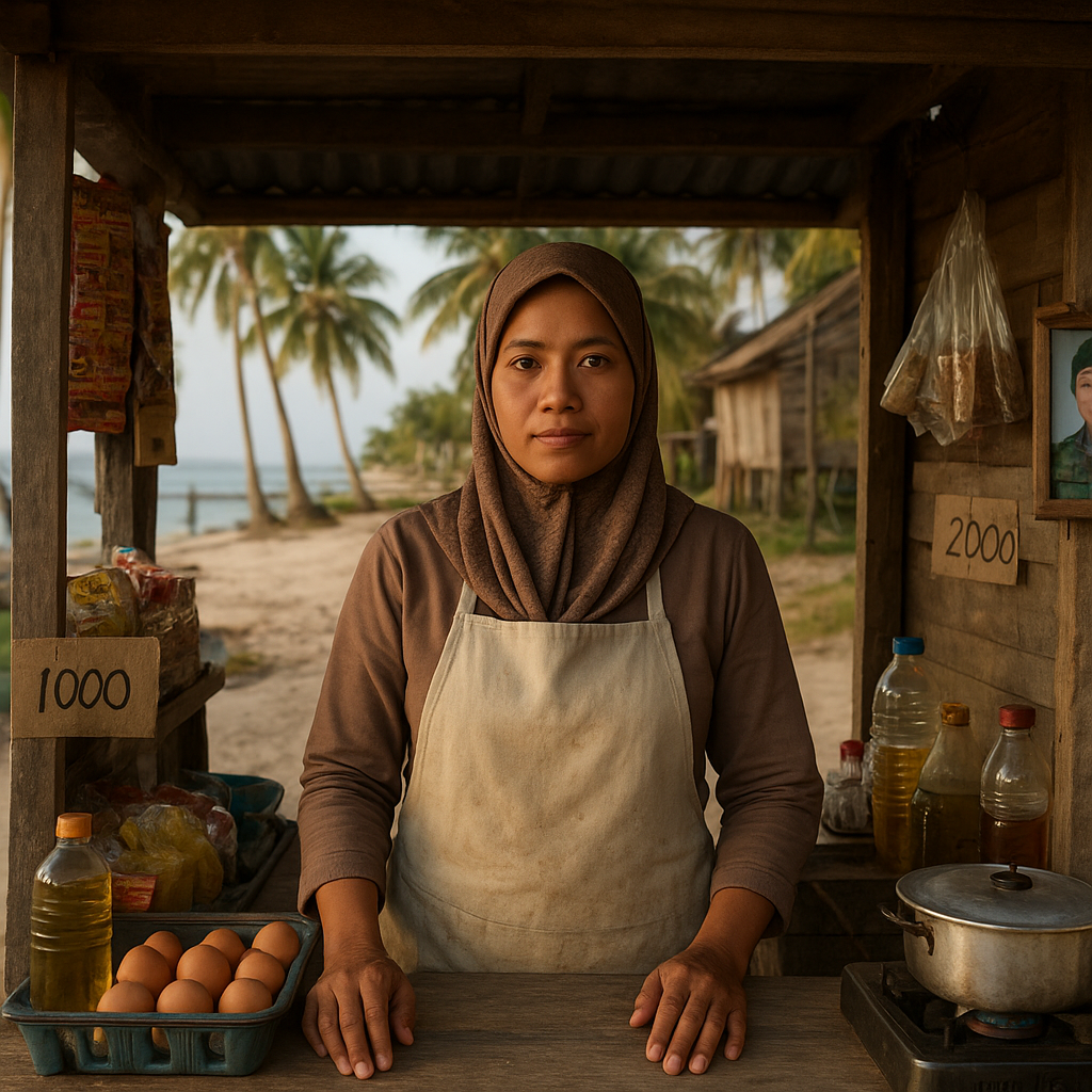 Istri Prajurit di Pulau Terpencil Buka Warung, Jadi Tulang Punggung Keluarga