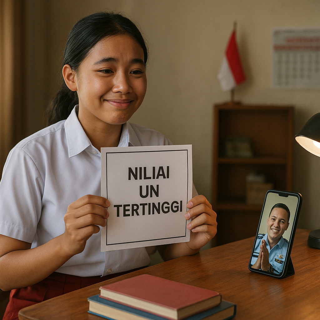 Anak Prajurit TNI AU Raih Nilai UN Tertinggi, Berkat Disiplin dan Dukungan Orang Tua yang Berjauhan