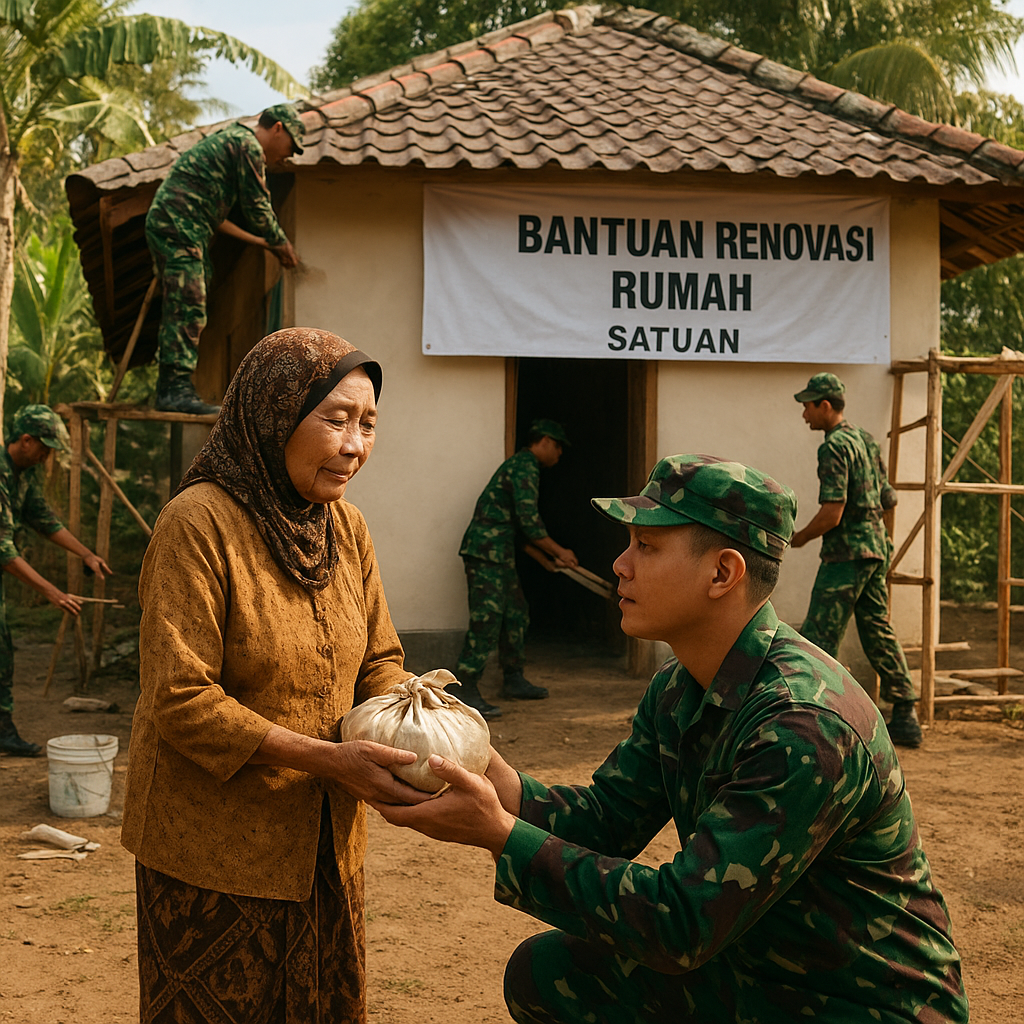 Ibu dari Prajurit TNI Korban Kecelakaan Helikopter Terima Bantuan Renovasi Rumah dari Satuan