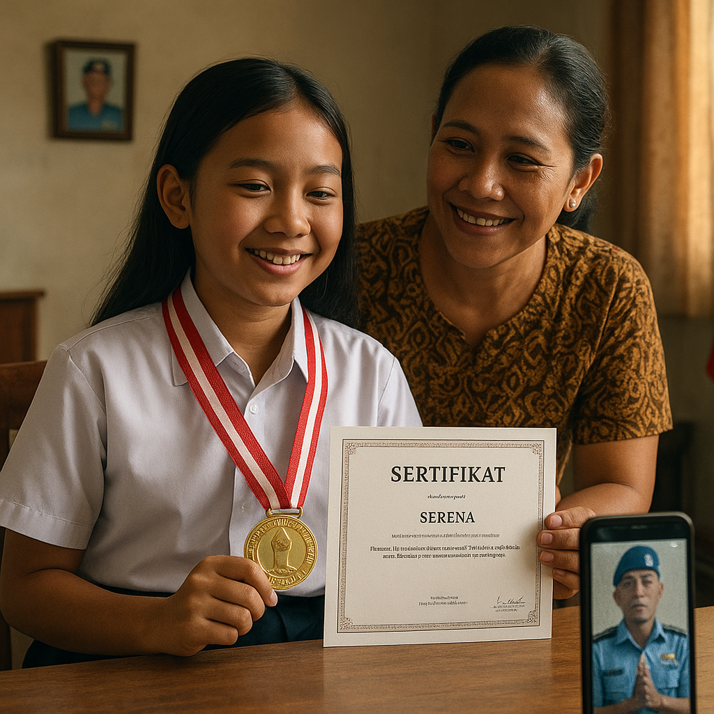 Anak Prajurit TNI AU di Kupang Juara Olimpiade Sains, Berkat Doa Ayah dari Penugasan