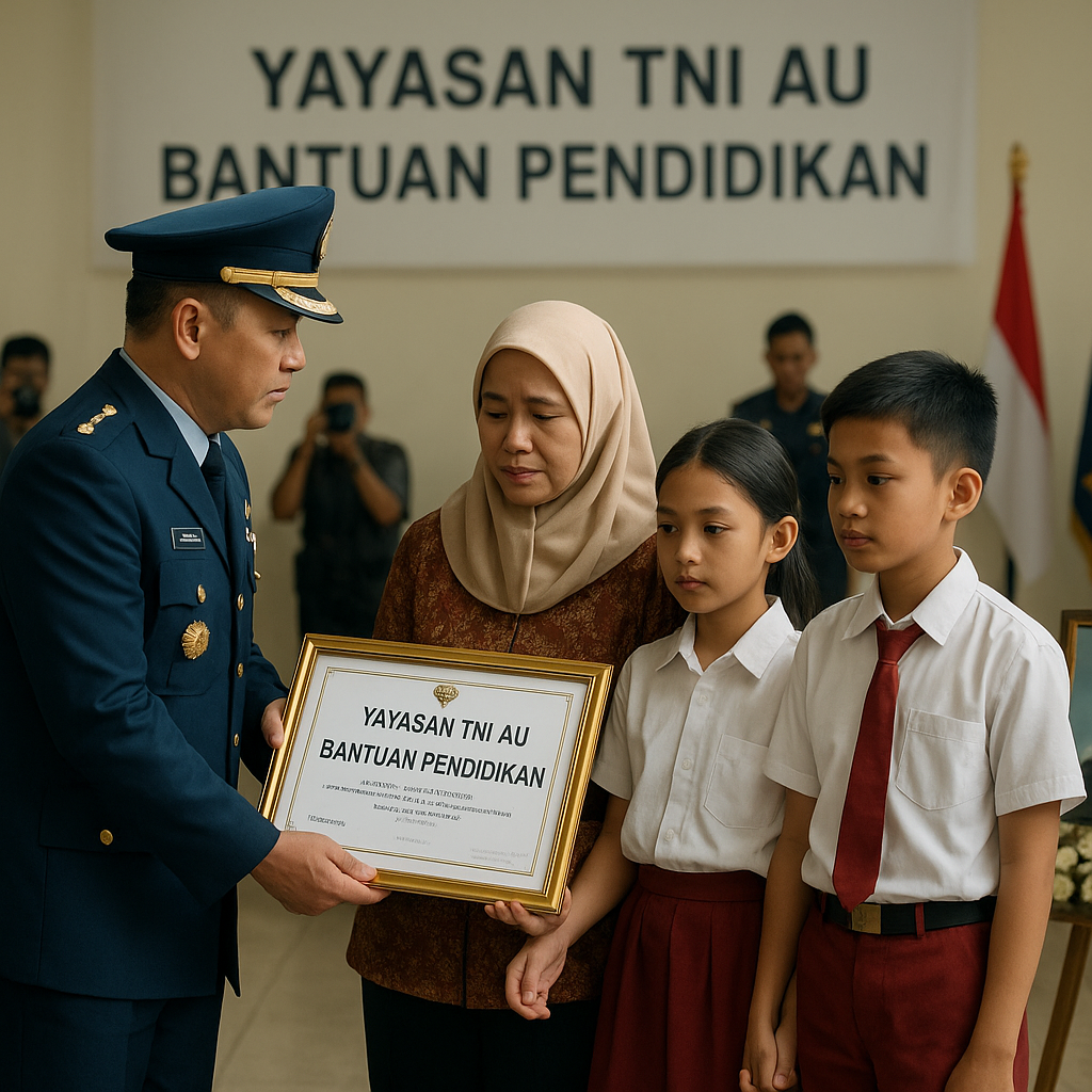 Yayasan TNI AU Bantu Pendidikan Anak Prajurit yang Meninggal Dunia
