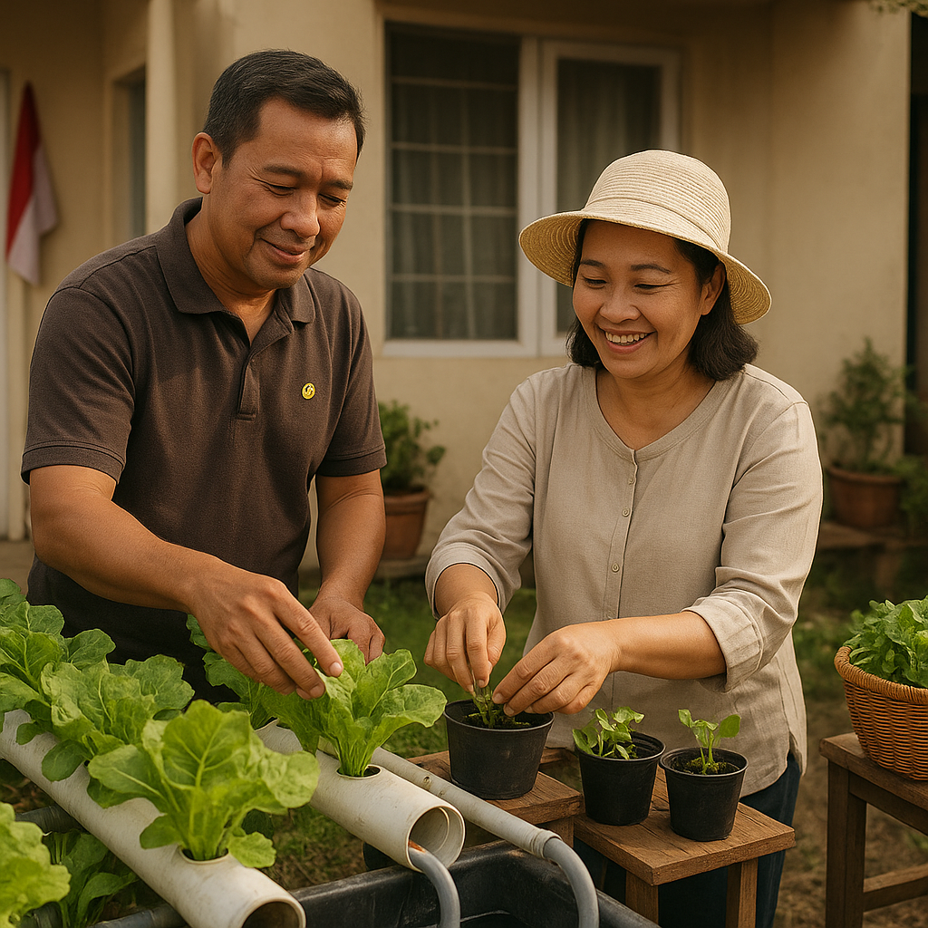 Berkebun Sayur sebagai Terapi dan Sumber Penghasilan Keluarga Prajurit Purnawirawan
