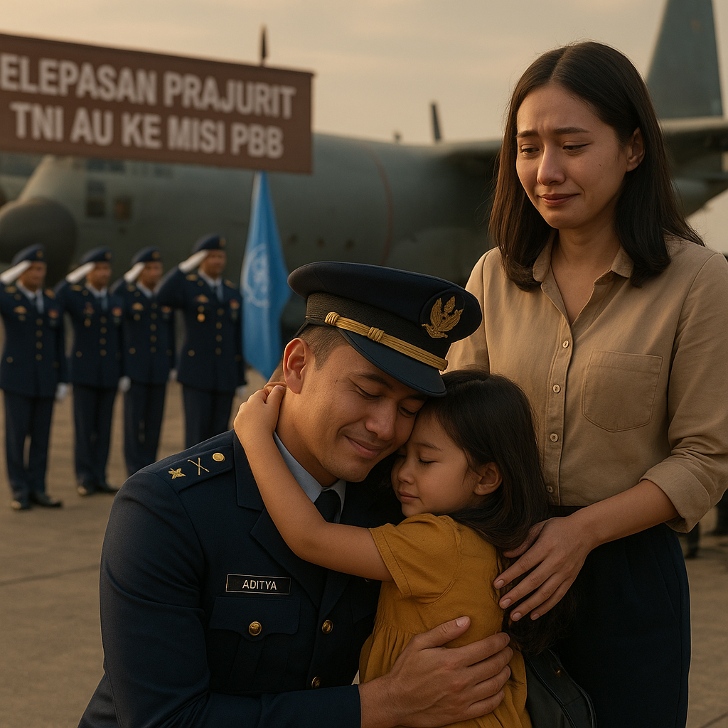 Pelepasan Prajurit TNI AU ke Misí PBB: Pelukan Panjang dan Janji pada Anak