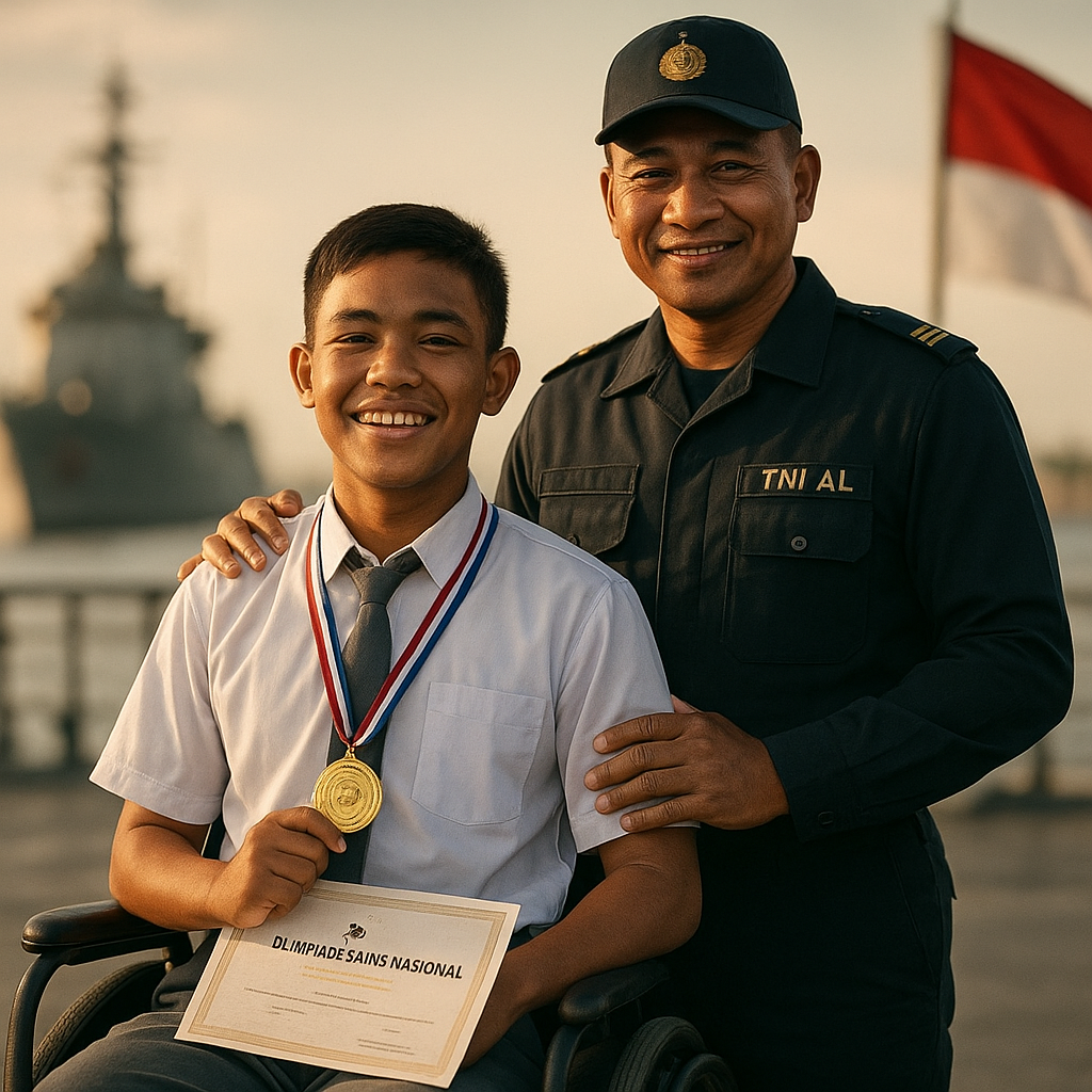 Anak Prajurit TNI AL dengan Disabilitas Raih Juara Olimpiade Sains Nasional