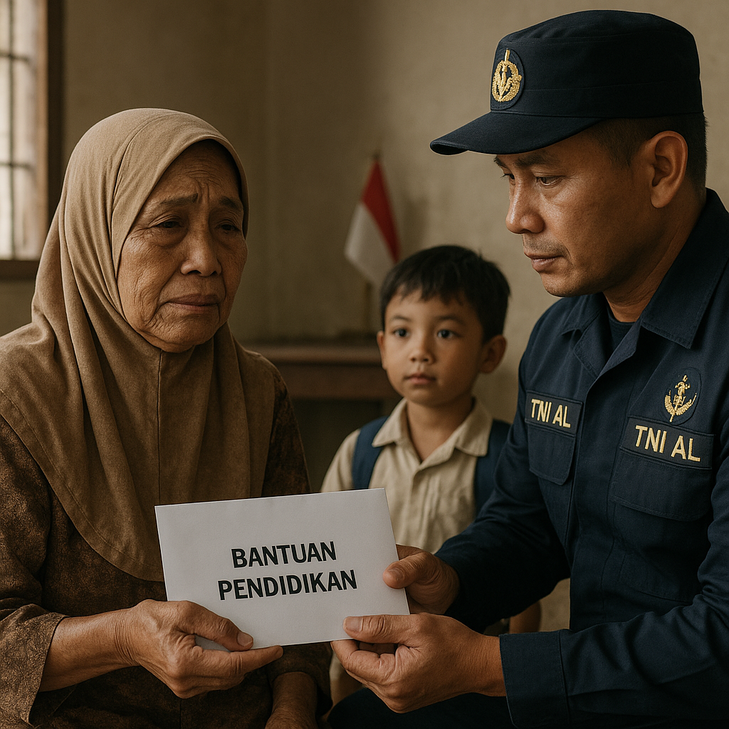 Ibu dari Prajurit TNI Korban Kecelakaan Kapal Terima Bantuan Pendidikan untuk Cucunya